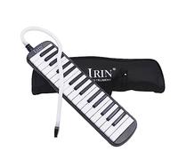 Melódica de 32 teclas, teclado de piano de aire, instrumento de melódica con bolsa de transporte (negro)