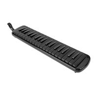 Melodica de 37 teclas en colores vibrantes, ideal para principiantes y niños; incluye bolsa acolchada, guía básica y afinador integrado para aprendizaje divertido y portátil.