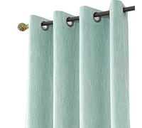 Melodieux 1 Pieza Cortinas Opacas para Salón y Dormitorio Cortinas Termicas Aislantes para Puertas Exteriores, Menta/168x137cm
