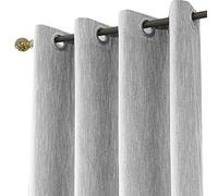 Melodieux 1 Pieza Cortinas Opacas para Salón y Dormitorio Cortinas Termicas Aislantes para Puertas Exteriores, Gris/140x260cm