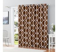 Melodieux Cortinas Anchas marroquíes para oscurecer la habitación, para Ventana Extra Ancha, Puerta corrediza de Cristal de Patio, 1 Panel (100 x 84 Pulgadas, marrón)