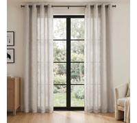 Melodieux Cortinas Visillos Beige para Salón Cortinas Dormitorio 2 Piezas, 140x260cm