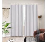 Melodieux Forro de Cortina Opaca con Aislamiento térmico para Cortinas de 72 Pulgadas de Largo, Bloqueo de Calor y frío, Forro de oscurecimiento para Cortinas, Color Blanco Roto, 50 x 68 Pulgadas, 2