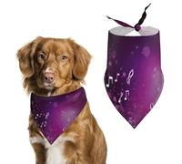 Melodious Music - Bandana triangular para perro, de poliéster, lavable, baberos para perros medianos y grandes, cachorros y gatos