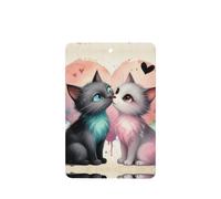 Melody - Ambientador de coche con estampado de gato y beso, para colgar, accesorios de coche para mujeres y hombres