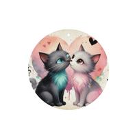 Melody - Ambientador de coche con estampado de gato y beso, para colgar, accesorios de coche para mujeres y hombres