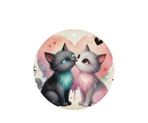 Melody - Ambientador de coche con estampado de gato y beso, para colgar, accesorios de coche para mujeres y hombres