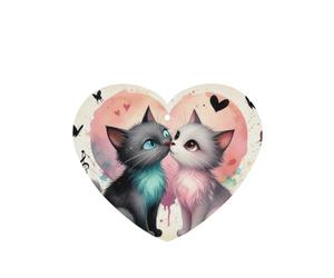 Melody - Ambientador de coche con estampado de gato y beso, para mujeres y hombres, para vehículo, dormitorio