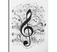 Melody Canvas - A Blank 8 Stave Music Sheet Book and Manuscript: 50 Pages with Large Music Print (8.5 x 11 inch) - Suitable for both Budding Composers and Seasoned Maestros