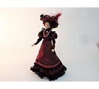 Melody Jane Casa de Muñecas Victoriana Mujer en Ciruela Conjunto Miniatura Personas Porcelana