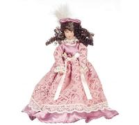 Melody Jane Casa de Muñecas Victoriano Mujer Madre en Vestido Rosa 1:12 Porcelana Personas