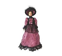 Melody Jane Dolls Houses Dollhouse - Mujer victoriana con vestido morado y sombrero de porcelana para mujer 1:12 personas