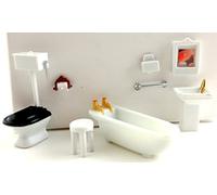 Melody Jane Dolls Houses Miniatura para Casa de Muñecas 1:48 Escala Plástico Set de Muebles de Baño