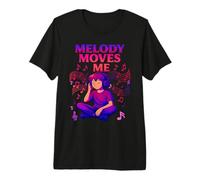 Melody Moves Me - Personaje de Anime Tranquilo rodeado de música Camiseta Premium