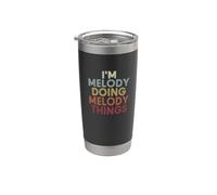 Melody Name Melody Personalized Name First Given Vaso térmico de acero inoxidable de doble pared