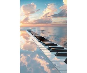 Melody Notebook #6 - UPRISE: A music themed journal for peaceful relaxation - 100 lined and coloring pages to write down and draw the melody of your heart. Perfect gift for those whose soul sings.