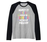 Melody Personalized Name Funny Cute Custom Melody Name Camiseta Manga Raglan
