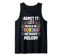 Melody Personalized Name Funny Cute Custom Melody Name Camiseta sin Mangas