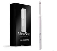 MelodySusie - Punta lijadora de uñas, limpiador de cutículas de 3/32 pulgadas, lima de carburo seguro profesional para limpieza bajo uñas, piel muerta y preparación (plateada)