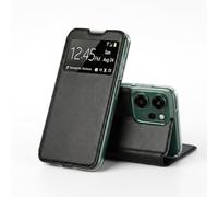 MELOENVIAS Funda Libro con Tapa para OPPO Reno14 F 5G Reno 14F Funcion Soporte Ventana Cierre iman Color Negro