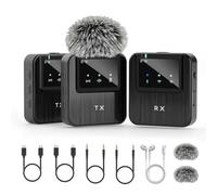 MeloJungle Micrófono Lav inalámbrico para iPhone 16/15/14, Android, cámara, iPad y portátil, micrófono portátil para grabación de video, TikTok, cancelación de ruido, 48 KHz/24 bits, duración de la