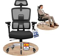 MELOKEA Silla de Oficina Ergonómica 200 kg | Reposabrazos 7D | Respaldo Ajustable 6P | Ruedas de Goma Silenciosas | Profundidad del Asiento Ajustable | Silla de Escritorio para Personas Grandes