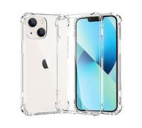 Melomon Funda Compatible iPhone 13, 6,1 Pulgadas iPhone 13 Carcasa Hard PC + Soft TPU, Anti-Choques y Anti- Arañazos Carcasa para iPhone 13 - Crystal Clear