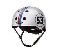 Melon Casco Bicicleta »Beetle« para Hombres y Mujere, Adultos y niños | Casco Urbano Seguro y Ligero para Ciclismo, monopatines y Bicicletas de montaña | Talla XL-XXL (58-63 cm) Blanco