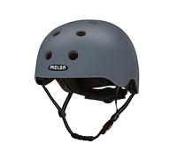 Melon Casco Bicicleta »Chicago« para Hombres y Mujere, Adultos y niños | Casco Urbano Seguro y Ligero para Ciclismo, monopatines y Bicicletas de montaña | Talla M-L (52-58 cm) Gris foncé Pastel Uni