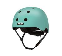 Melon Casco Bicicleta »Rio« para Hombres y Mujere, Adultos y niños | Casco Urbano Seguro y Ligero para Ciclismo, monopatines y Bicicletas de montaña | Talla M-L (52-58 cm) Azul Turquesa Uni Pastel