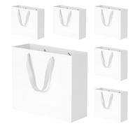MelonArt 20 bolsas de regalo de papel con asas de 12.5 x 4.5 x 11 pulgadas, bolsas grandes de regalo de agradecimiento, bolsas de compras a granel para bodas, despedidas de soltera, fiestas de