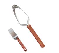 Melonen Schneider Manuell Holzgriff - Edelstahl Cantaloupe Cutter | Hand Fruchtschneider Für Küche Camping Grill Picknick | Tragbares Schneidewerkzeug 24 x 4,5 cm Holz Edelstahl