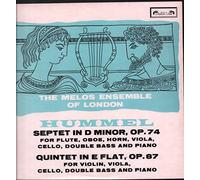 Melos Ensemble of London - SOL 290 MELOS ENSEMBLE Hummel Septet/Quintet LP
