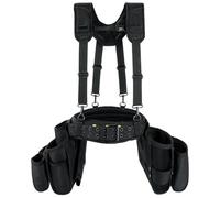 MELOTOUGH Cinturón de herramientas con tirantes, bolsa de herramientas para electricista, tirantes, marcos combinados, delantal, cinturón de herramientas, bolsa de herramientas de construcción