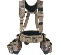 MELOTOUGH Cinturón de herramientas de camuflaje con tirantes, bolsa de herramientas de camuflaje, Supenders Framers, peine delantal, cinturón de herramientas, bolsa de herramientas de construcción,