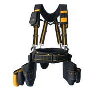 MELOTOUGH Cinturón de herramientas de delantal Pro Framer de 28 bolsillos y tirantes acolchados resistentes con diseño magnético para herramientas de técnico/carpintero y electricista (amarillo)