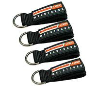 MELOTOUGH Correas de cinturón resistentes para conectores de tirantes, paquete de 4, Negro, fit 2.25 inch belt