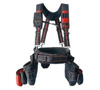 MELOTOUGH Pro Framer Combo System-Magnetic Tool Pouch Build Heavy Duty Carpenter Tool Belt and Multi Function Tool Belt Tirantes (rojo)