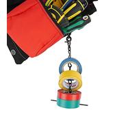 MELOTOUGH Tanga de cinta para cinturón de herramientas, cintura, electricistas, cadena con llavero y gancho de gatillo, chapado en negro, paquete de 2