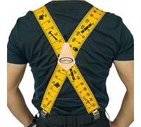 MELOTOUGH Tirantes ajustables y elásticos en forma de X con clips muy resistentes para hombre de 60 cm de ancho - Muy resistentes, amarillo, Talla única