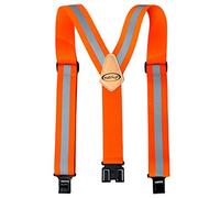 MELOTOUGH Tirantes con clip de extremo no metálico reflectante para cinturón de seguridad, Naranja reflectante, Talla única