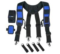 MeloTough Tirantes magnéticos para cinturón de herramientas con soporte móvil grande para teléfono, Azul / Patchwork