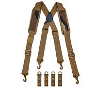 MELOTOUGH Tirantes tácticos para policía con hombro acolchado ajustable, Tirantes tácticos de color caqui, talla única