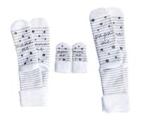 melovely Juego de 3 calcetines de aspecto de pareja para mamá, papá y bebé - Mama me & Papa me & Mini me - Calcetines de bambú - Ligero y transpirable - Talla única - Regalo de nacimiento