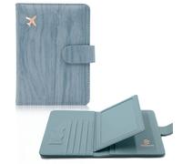 Melsbrinna Rfid - Soporte para pasaporte para mujeres y hombres, bonita cartera para pasaporte con ranuras para tarjetas de bloqueo RFID, funda para pasaporte RFID, cartera de viaje, soporte para