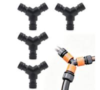 Melteine 4 piezas en Y, distribuidor de 1/2 pulgadas, de plástico de alta calidad, conector de manguera para manguera de jardín, sistema de riego de jardín, mangueras de conexión