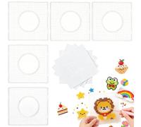 Melting Beads - Tableros de clavijas transparentes resistentes al calor de 5 mm, kit de tableros de clavijas con plantilla de cuentas, para niños, niñas, adolescentes, hijas, hijos, manualidades