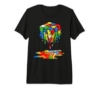 Melting Cube Speed Cubing Ice Cream Dripping Puzzle Camiseta Premium