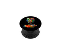 Melting Cube Speed Cubing Ice Cream Dripping Puzzle PopSockets PopGrip Adhesivo