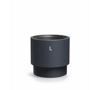 MELTOM Macetero redondo con inserción, moderno mate, resistente a las heladas y a los rayos UV, color antracita, tamaño L, diámetro de 30 cm, para interior y exterior